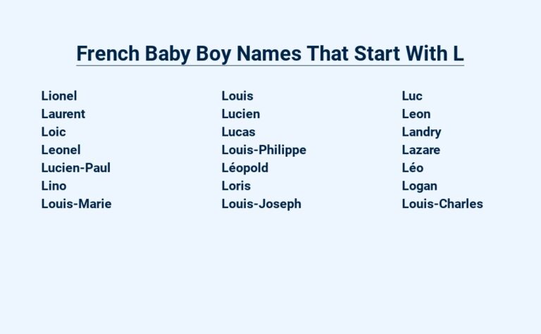 Read more about the article French Baby Boy Names That Start With L – A Touch of French Elegance