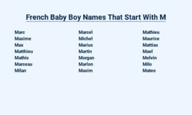 French Baby Boy Names That Start With M – Masculine Picks