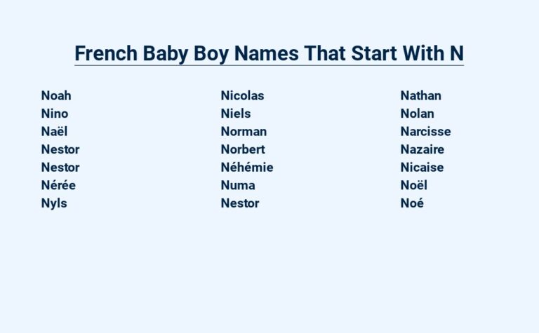 Read more about the article French Baby Boy Names That Start With N – Charming Choices