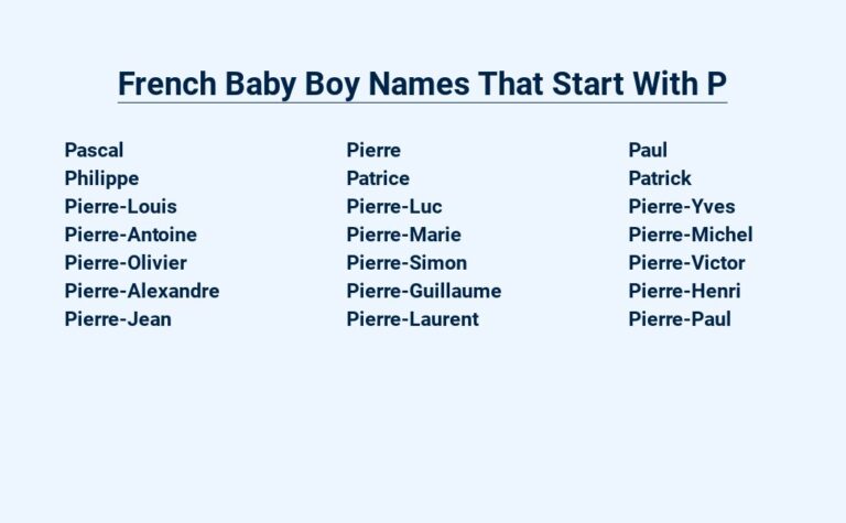 Read more about the article French Baby Boy Names That Start With P – Powerful Picks