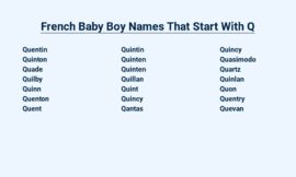 French Baby Boy Names That Start With Q – A Classic Collection