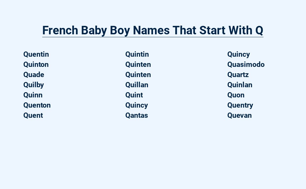 french baby boy names that start with q