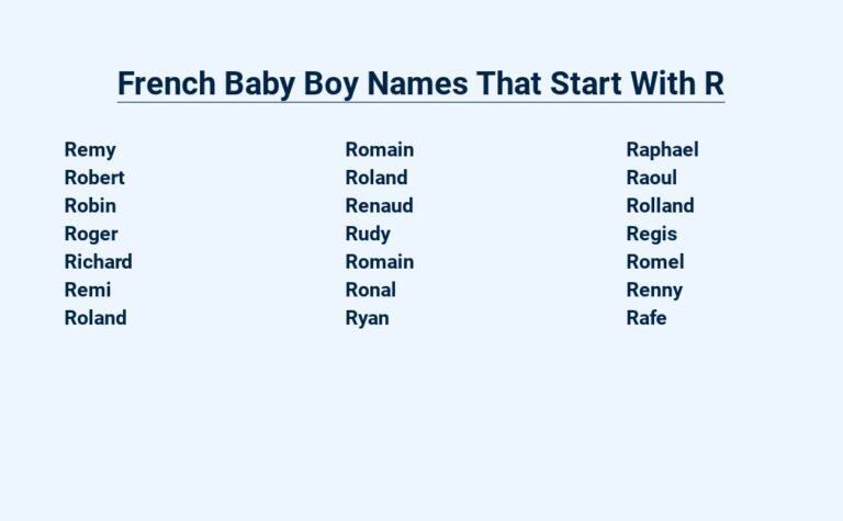 Read more about the article French Baby Boy Names That Start With R – A Guide for Parents