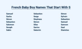 French Baby Boy Names That Start With S – For Stylish Little Men