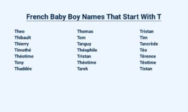 French Baby Boy Names That Start With T – The Timeless Touch