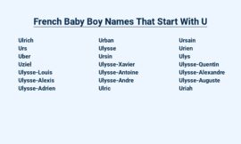 French Baby Boy Names That Start With U – Unique and Charming