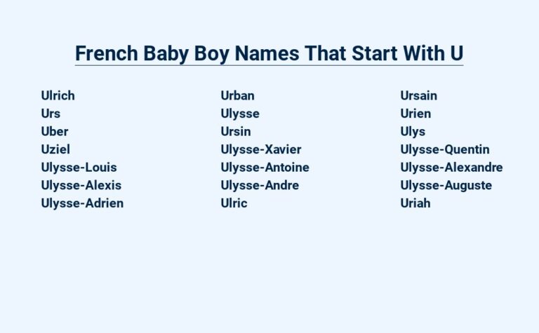 Read more about the article French Baby Boy Names That Start With U – Unique and Charming