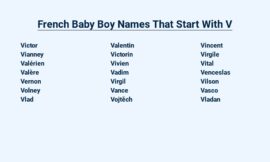 French Baby Boy Names That Start With V – A Touch of Elegance