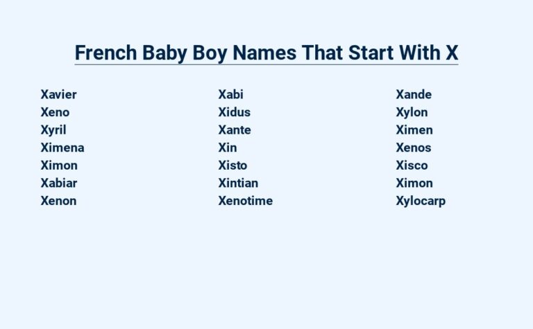 Read more about the article French Baby Boy Names That Start With X – Unconventional and Unique