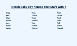 French Baby Boy Names That Start With Y – A Classic Collection