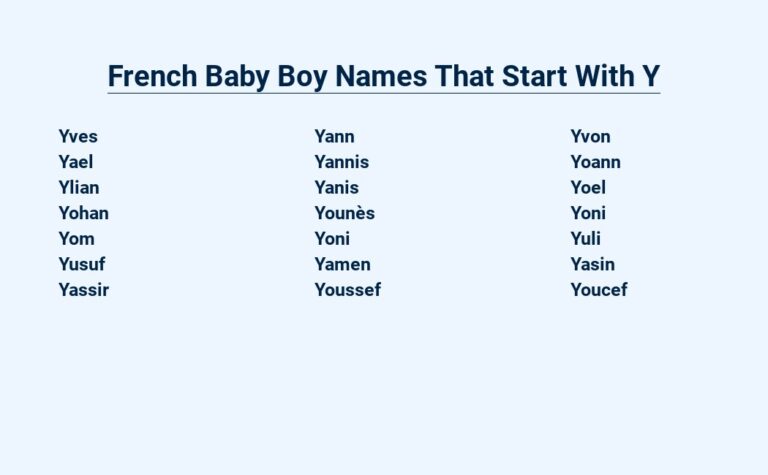 Read more about the article French Baby Boy Names That Start With Y – A Classic Collection