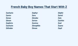 French Baby Boy Names That Start With Z – The Perfect List