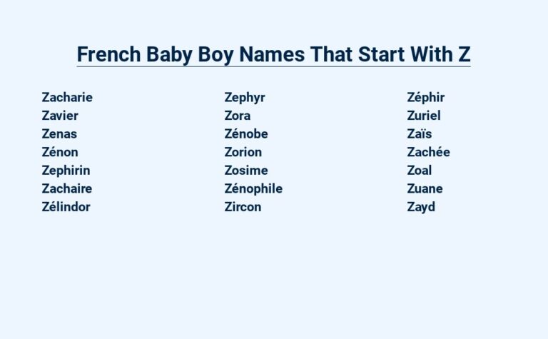 Read more about the article French Baby Boy Names That Start With Z – The Perfect List