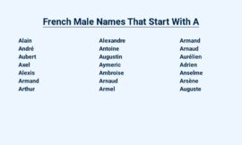 French Male Names That Start With A – For Your Little Prince