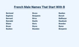 French Male Names That Start With B – Le Beau