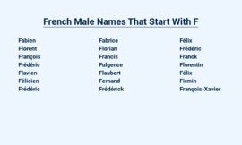 French Male Names That Start With F – For the Sophisticated Gentleman