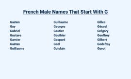 French Male Names That Start With G – Très Chic