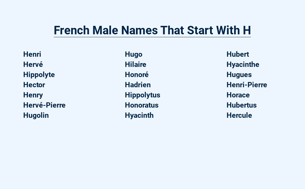 french male names that start with h