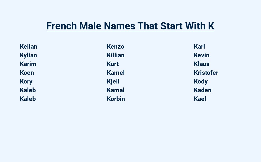 french male names that start with k