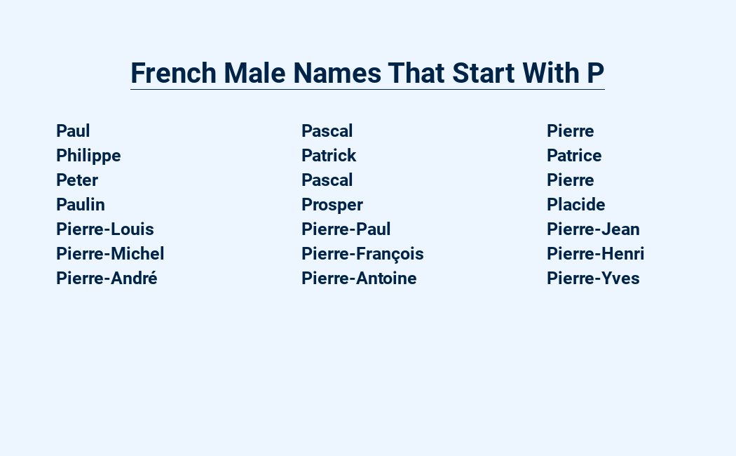 french male names that start with p