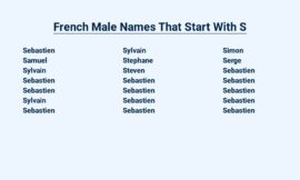 French Male Names That Start With S – Classic and Sophisticated