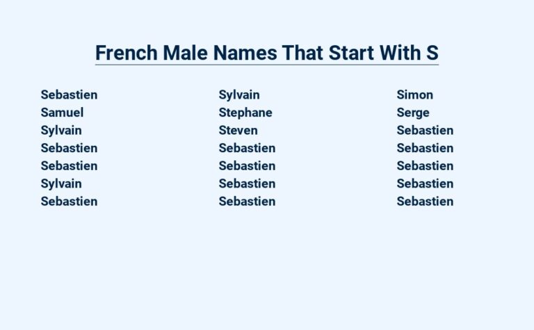 Read more about the article French Male Names That Start With S – Classic and Sophisticated