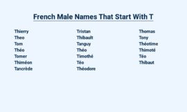 French Male Names That Start With T –  Discover Unique and Timeless Options