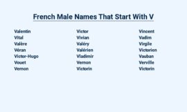 French Male Names That Start With V – Sounds Elegant