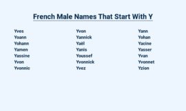 French Male Names That Start With Y – A Touch of Elegance