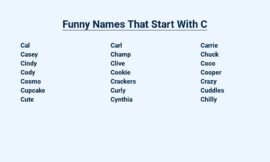 Funny Names That Start With C – Hilarious Monikers