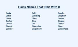 Funny Names That Start With D – Hilarious Monikers