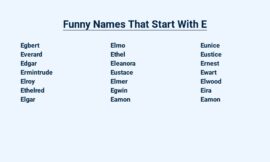 Funny Names That Start With E – Get Ready to Chuckle