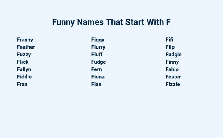 Read more about the article Funny Names That Start With F – Tickle Your Funny Bone