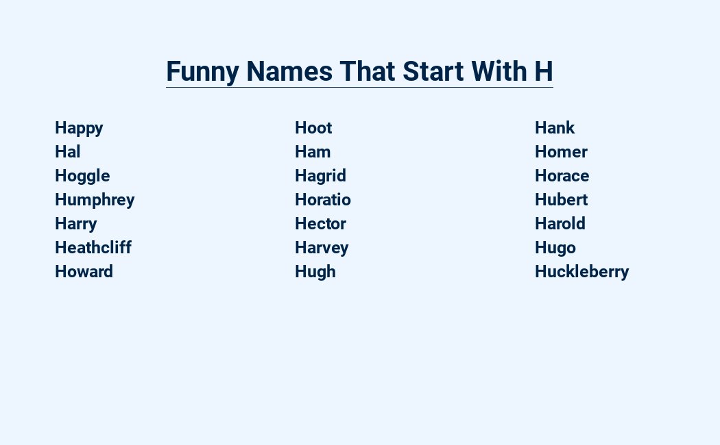 funny names that start with h