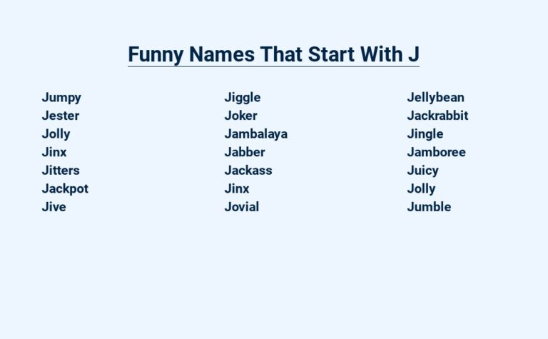 Read more about the article Funny Names That Start With J – For a Hilarious Laugh