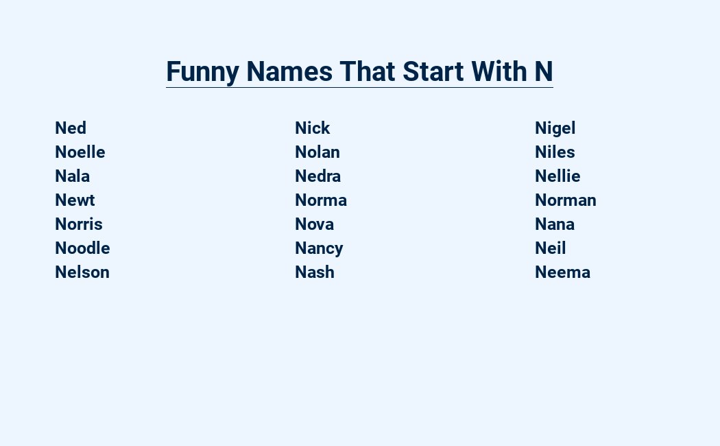 funny names that start with n