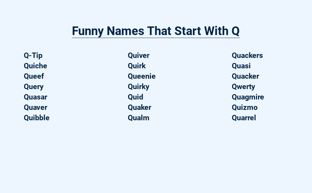 funny names that start with q