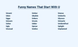 Funny Names That Start With U – Laughter Ensues