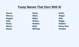 Funny Names That Start With W – Wacky and Witty Monikers