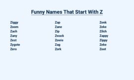 Funny Names That Start With Z – Zany Monikers