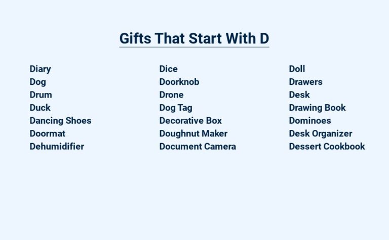 Read more about the article Gifts That Start With D – Delightful Presents to Impress