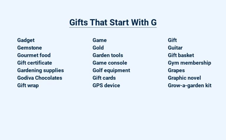 Read more about the article Gifts That Start With G – Give Generously