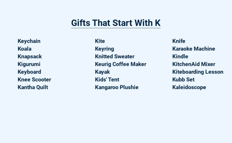 Read more about the article Gifts That Start With K – Knock Their Socks Off!