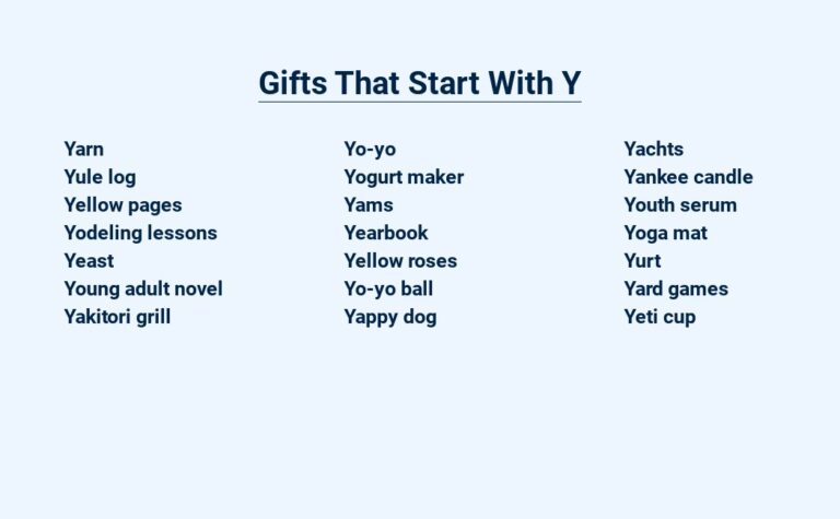 Read more about the article Gifts That Start With Y: Unique and Thoughtful Ideas