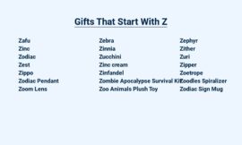 Gifts That Start With Z – A to Z of Thoughtful Presents