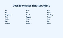 Good Nicknames That Start With J – Jazzy Monikers