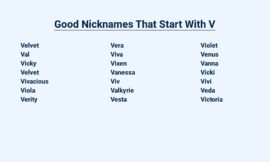 Good Nicknames That Start With V – Your Go-To Guide