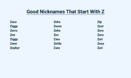 Good Nicknames That Start With Z – Zesty and Zappy