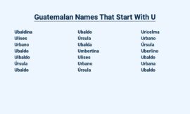 Guatemalan Names That Start With U – Unique and Traditional