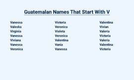 Guatemalan Names That Start With V – Unveiling Unique Heritage